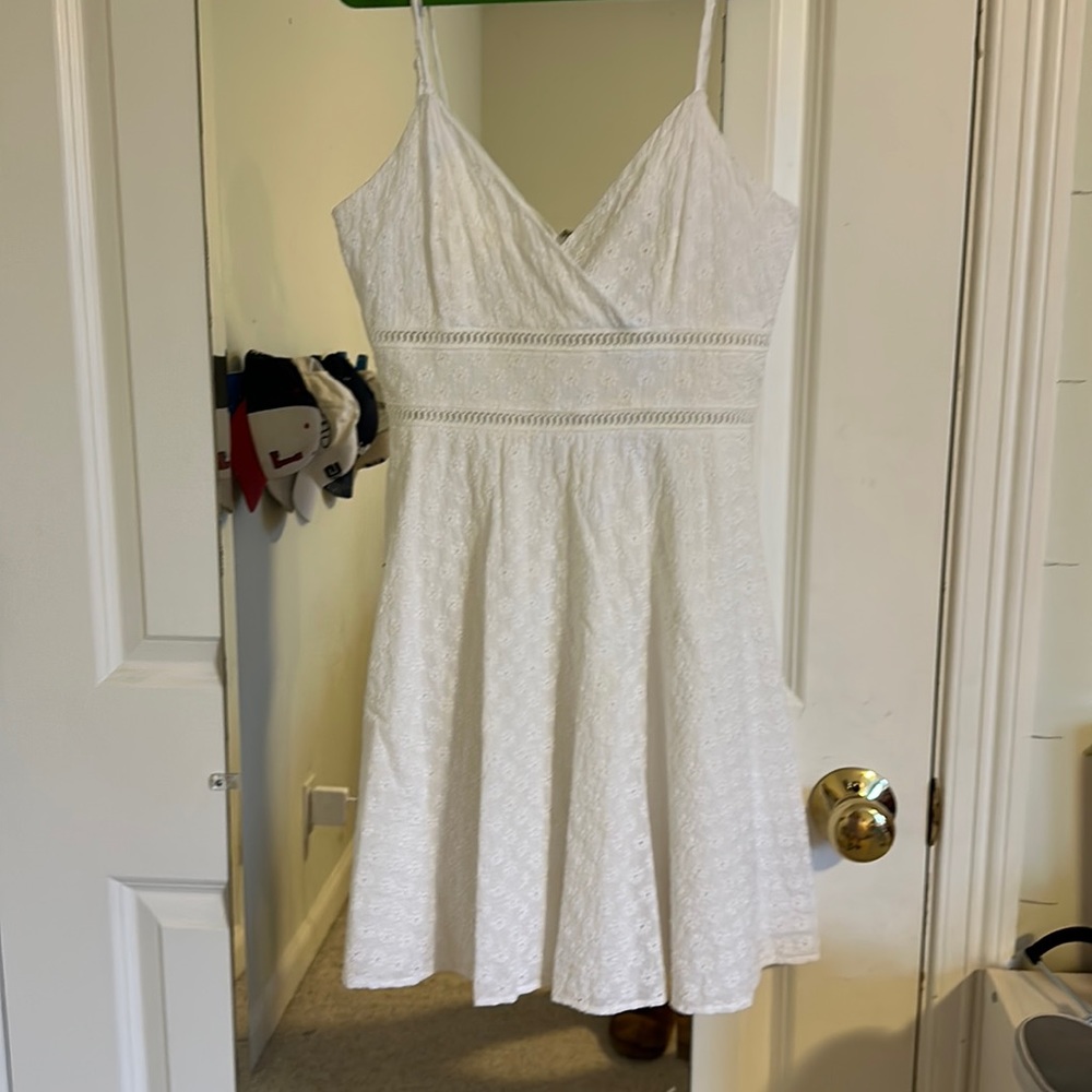 White eyelet dress